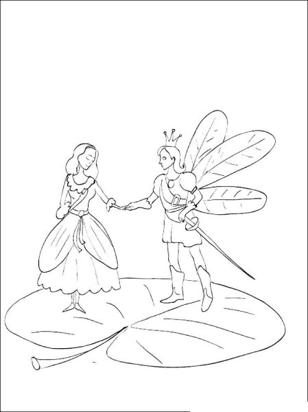 Дюймовочка картинки раскраски