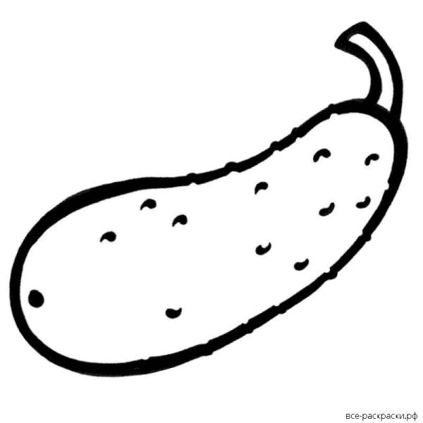 Огурец раскраска