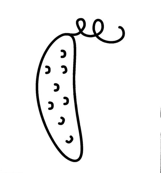 Огурец раскраска для детей