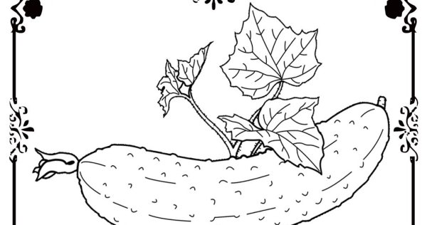 Огурец трафарет