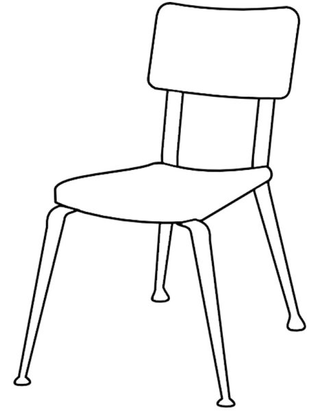 Стул раскраска для детей