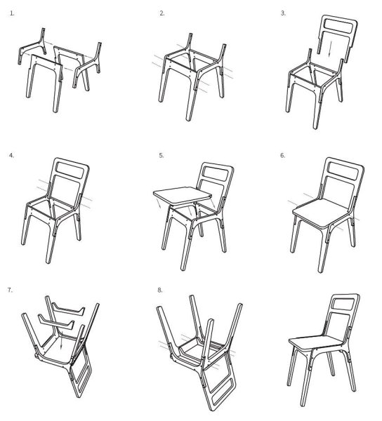 Стул карандашом