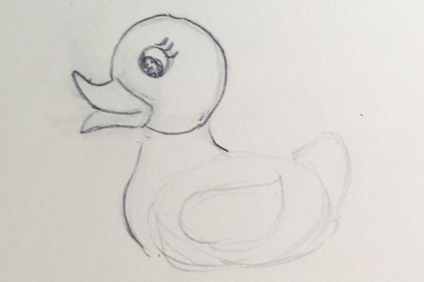 Поэтапное рисование уточки для детей