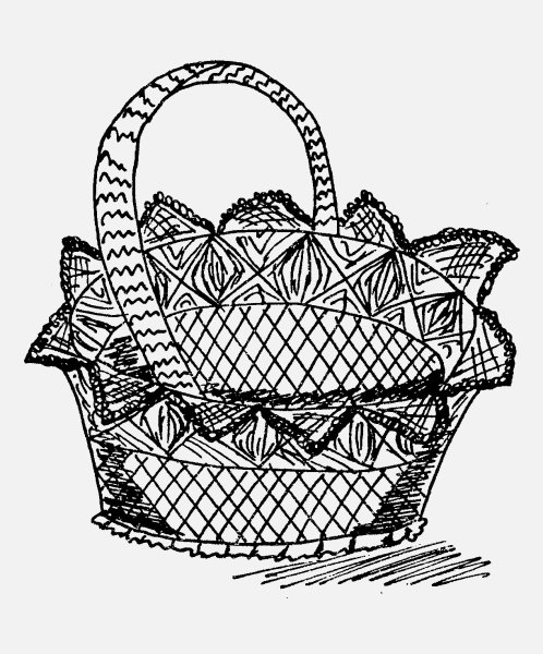 Корзина раскраска для детей