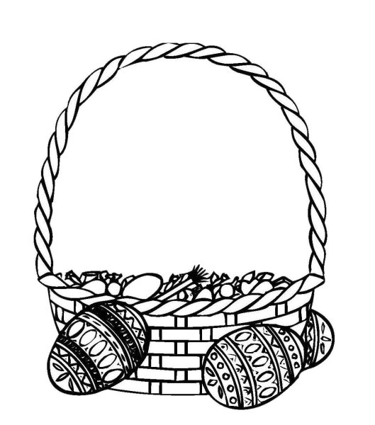 Плетеная корзина раскраска