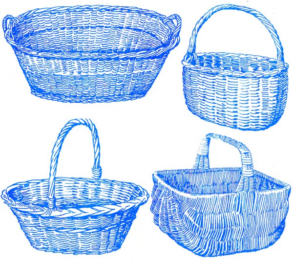 Контур корзинки для рисования