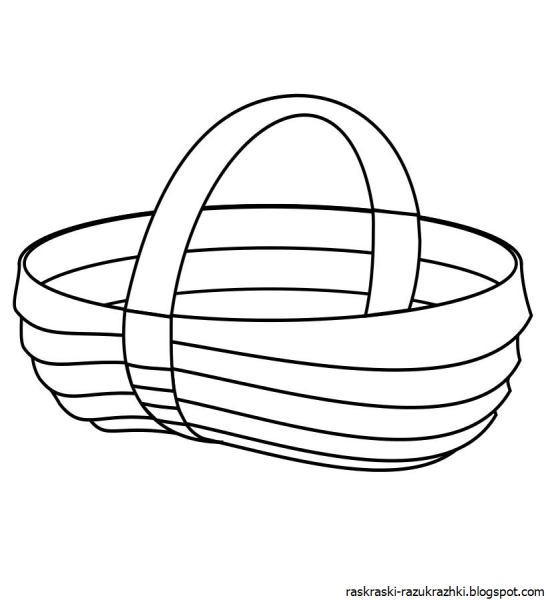 Плетеная корзина нарисовать