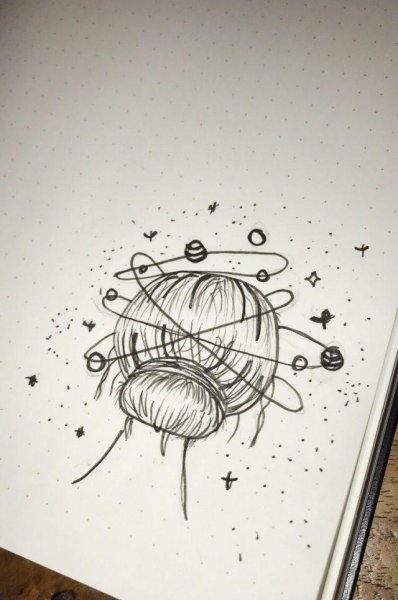 Космос соисавка карандашом