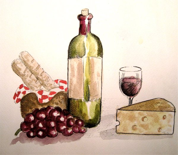 Вино нарисованное