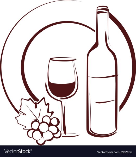 Трафареты бутылка и бокалы