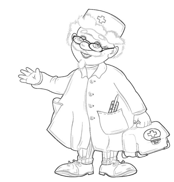 Профессия доктор раскраски для детей