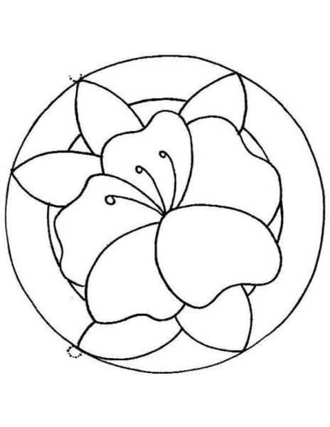 Трафареты цветов для витража