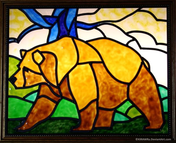 Витраж для детей животные