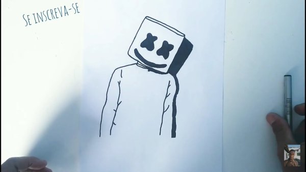 Маршмеллоу рисунок карандашом лёгкие