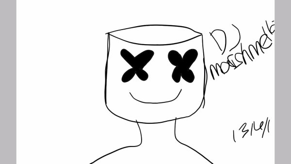 Раскраски Marshmallow диджея лицо