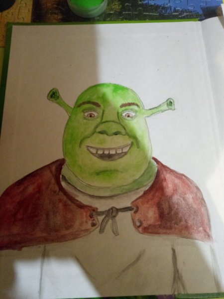 Шрек для срисовки