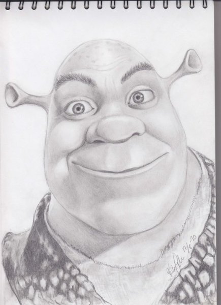 Шрек карандашом