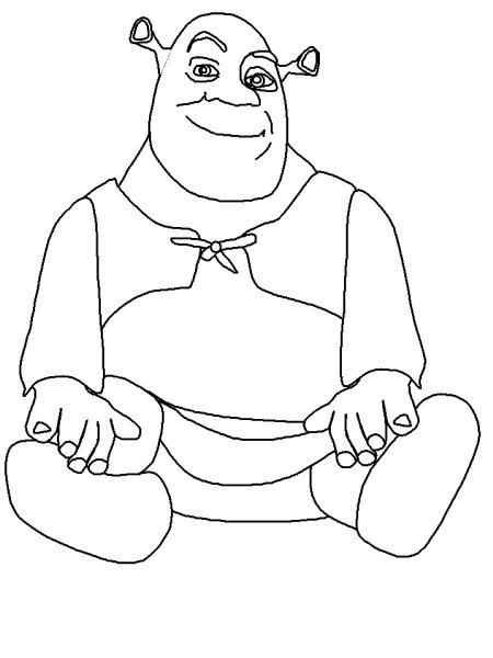 Шрек раскраска для детей