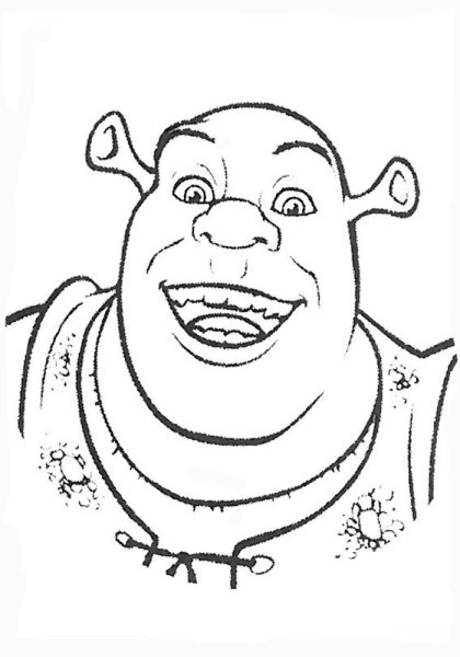 Шрек картинки раскраски