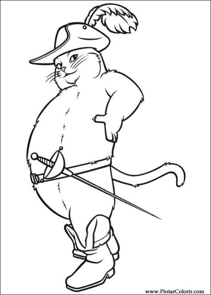 Кот в сапогах карандашом