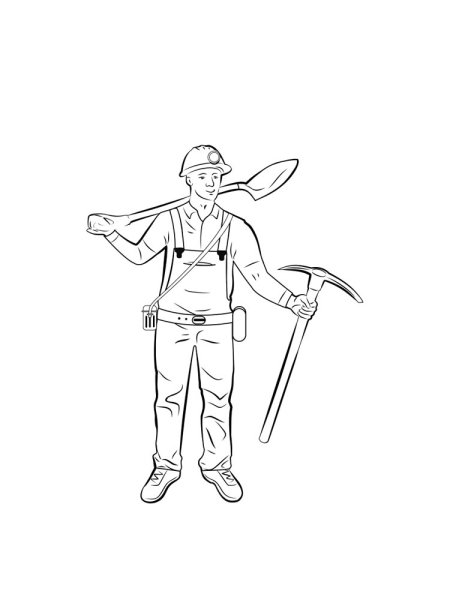 Рисунок Шахтера детский