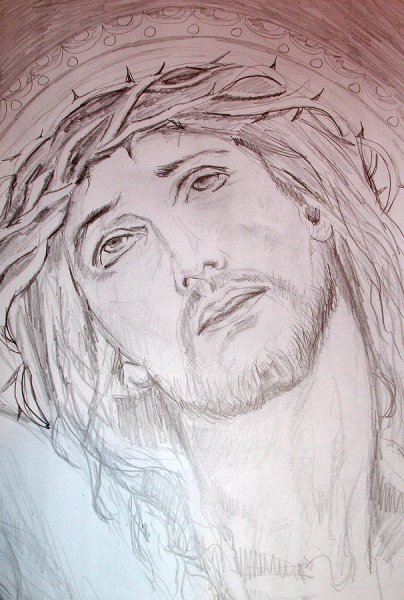 Распятие Иисуса Христа прорись