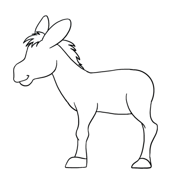 Ослик трафарет