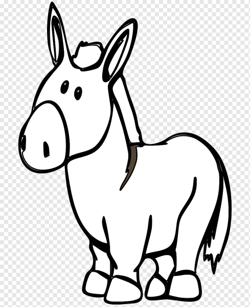 Осел рисунок