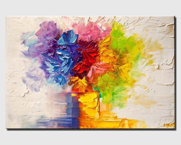 Абстракция на холсте акриловыми красками
