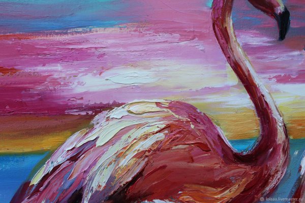 Фламинго мастихином маслом