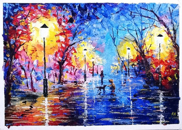 Пейзаж зима Афремов Катя Федорова