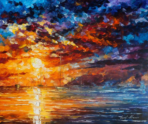 Леонид Афремов картина закат