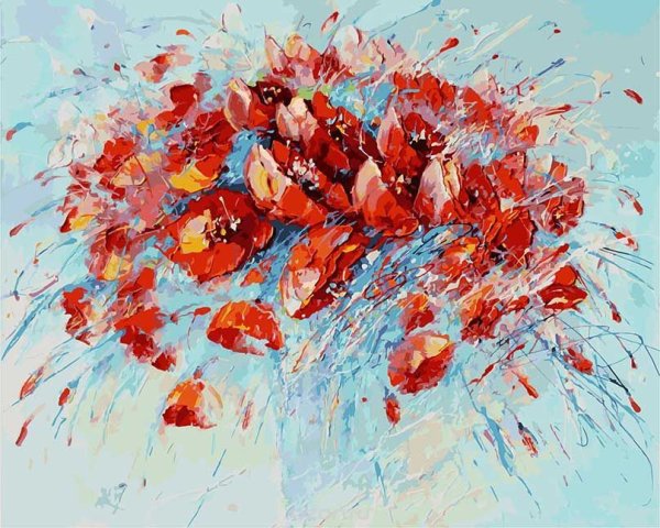 В технике живописи мастихином