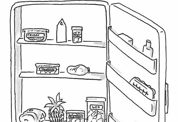 Холодильник раскраска