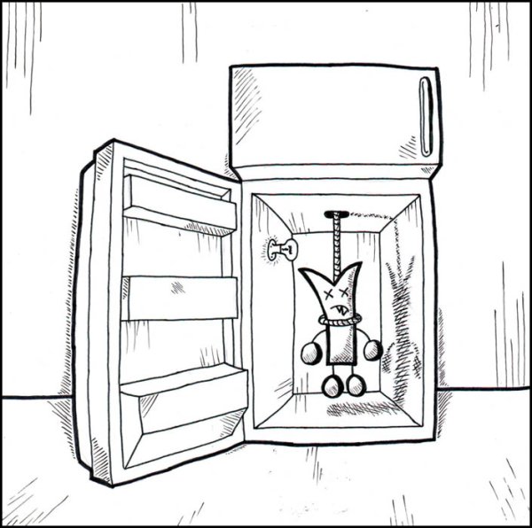 Холодильник раскраска