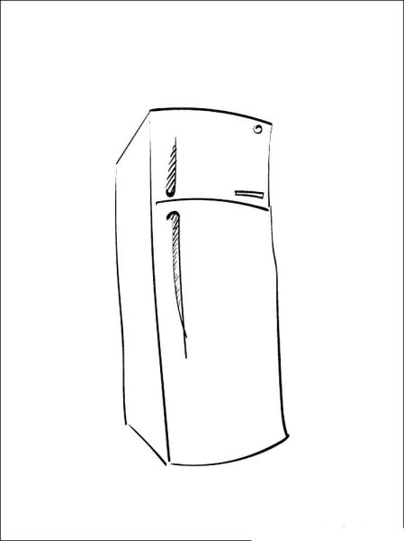 Холодильник раскраска для детей