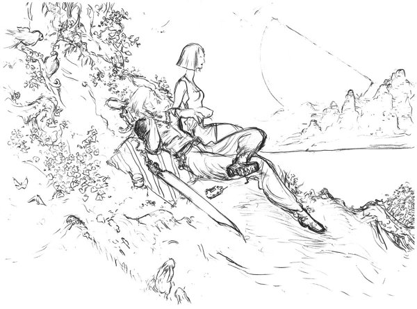 Геншин рисунок карандашом