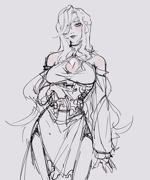 Геншин скетч