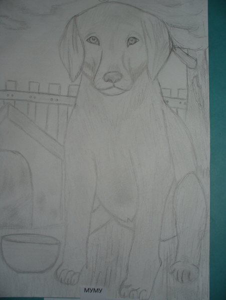 Иллюстрация к Муму Тургенева собака