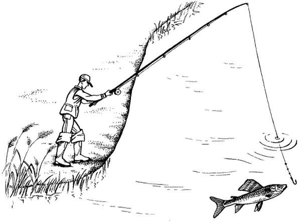 Рыбак раскраска для детей