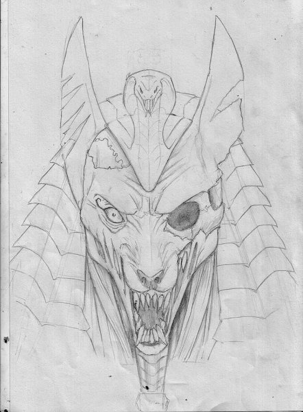 Египетский Бог Анубис раскраска