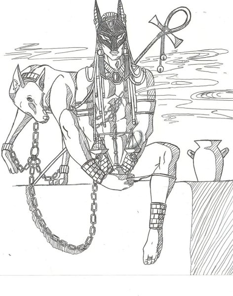 Скетч тату эскизы Анубис