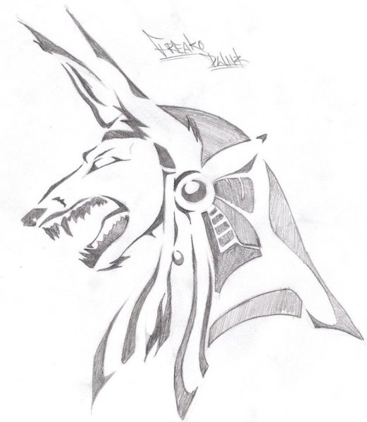 Египетский Бог Анубис рисунок