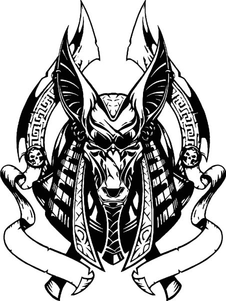 Контурный эскиз Анубиса