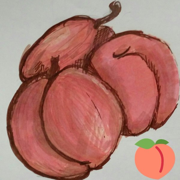 Персик для срисовки