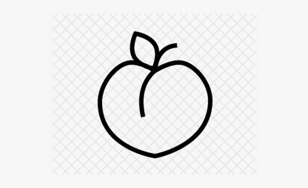 Персик трафарет
