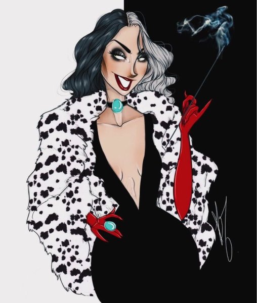 Раскраска Круэлла де Виль 2021