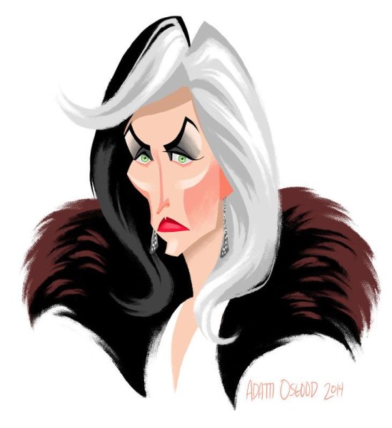 Раскраска Круэлла де Виль