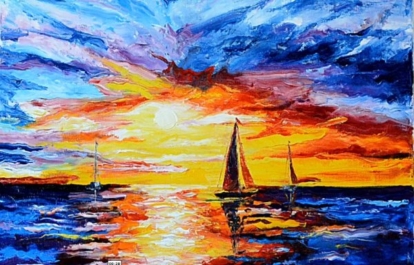 Пейзаж масляными красками