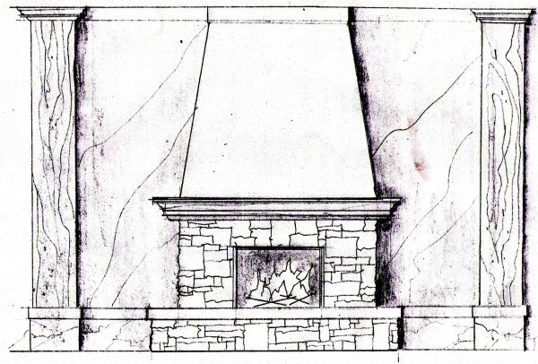 Рисунок камина